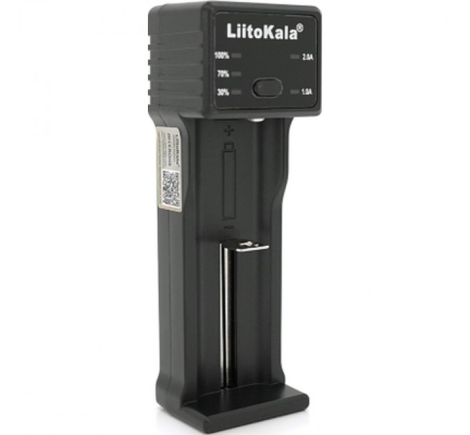 Liitokala Зарядний пристрій для акумуляторів Liitokala 1 Slot, LED disp, USB, Li-ion/3.7V/3.8V, Li-Fe/3.2V, Ni-MH/1.2V (Lii-100C)