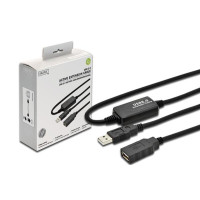 Дата кабель USB 2.0 AM/AF 10.0m active Digitus (DA-73100-1)