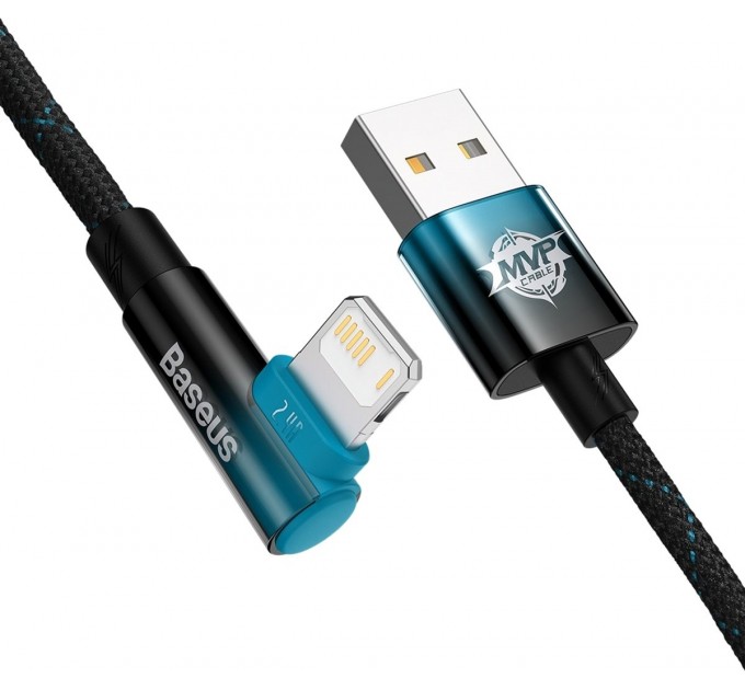 Baseus Кабель Baseus MVP 2 USB - Lightning, 2.4A, 1м Black/Blue (CAVP000021)