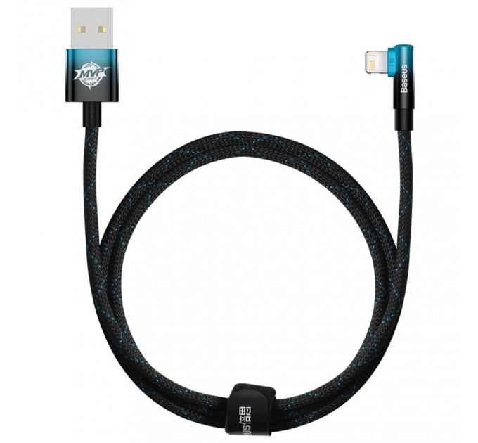 Baseus Кабель Baseus MVP 2 USB - Lightning, 2.4A, 1м Black/Blue (CAVP000021)