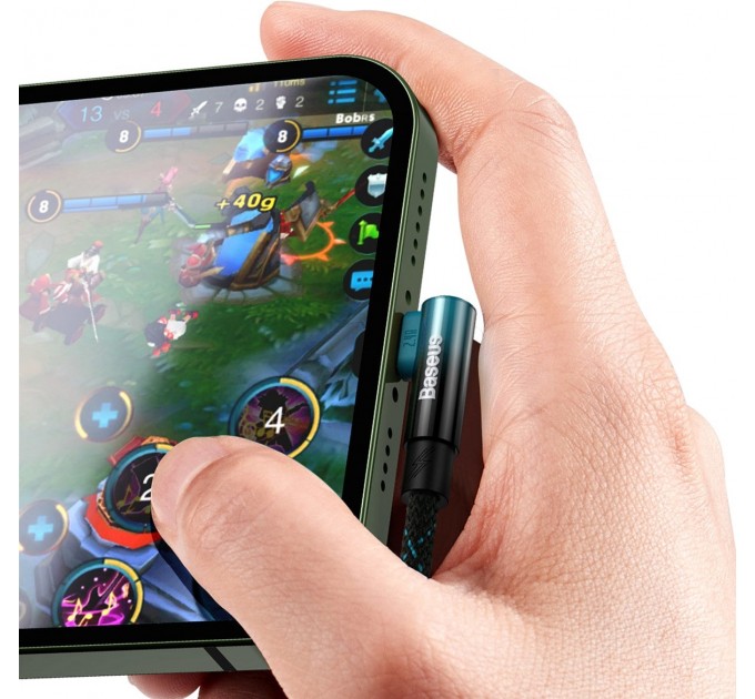 Кабель Baseus MVP 2 USB - Lightning, 2.4A, 2м Black/Blue (CAVP000121)