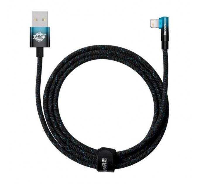 Кабель Baseus MVP 2 USB - Lightning, 2.4A, 2м Black/Blue (CAVP000121)