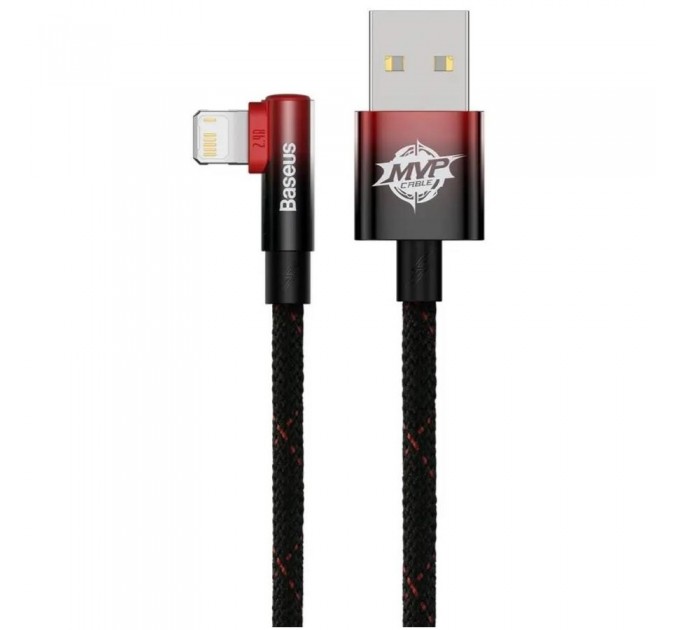 Baseus Кабель Baseus MVP 2 USB - Lightning, 2.4A, 2м Black/Red (CAVP000120)