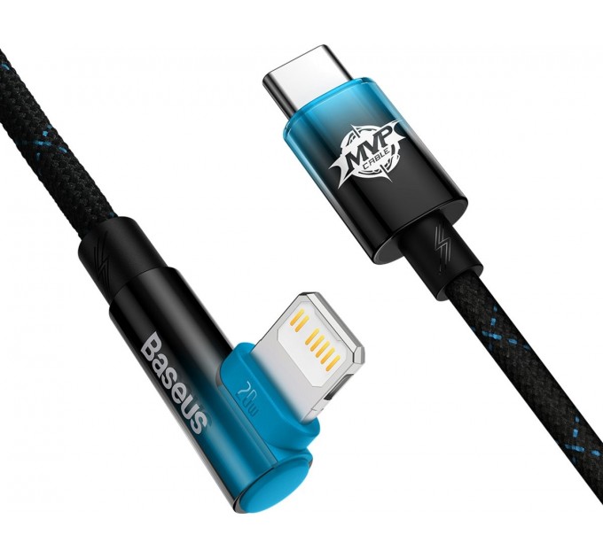 Baseus Кабель Baseus MVP 2 USB Type-C - Lightning, 20W, 1м Black/Blue (CAVP000221)