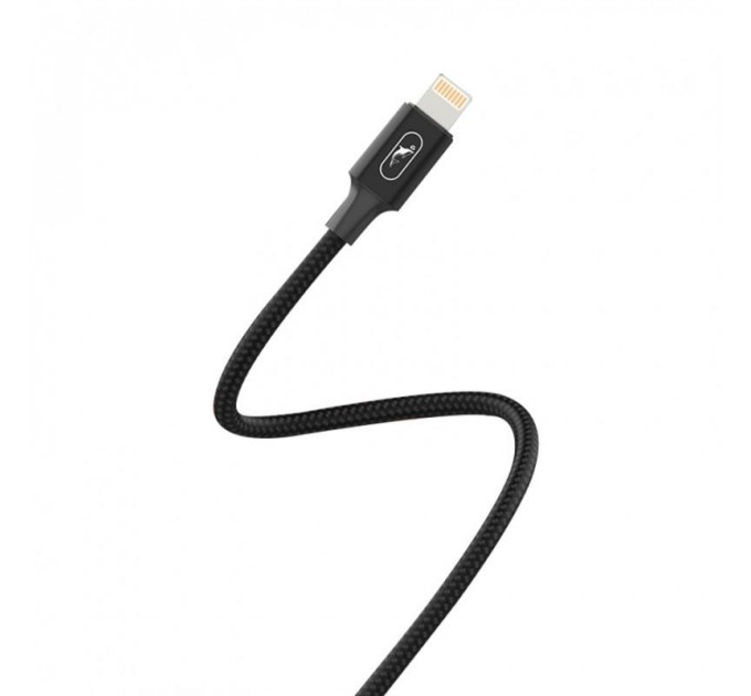 Кабель SkyDolphin S55L Neylon USB - Lightning (M/M), 1 м, Black (SDUSB-000434)