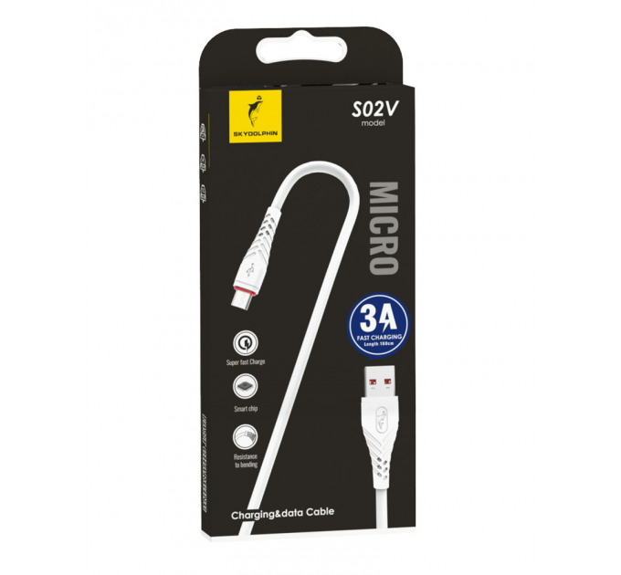 SkyDolphin Кабель SkyDolphin S02V USB - micro USB (M/M), 1 м, White (SDUSB-000590)