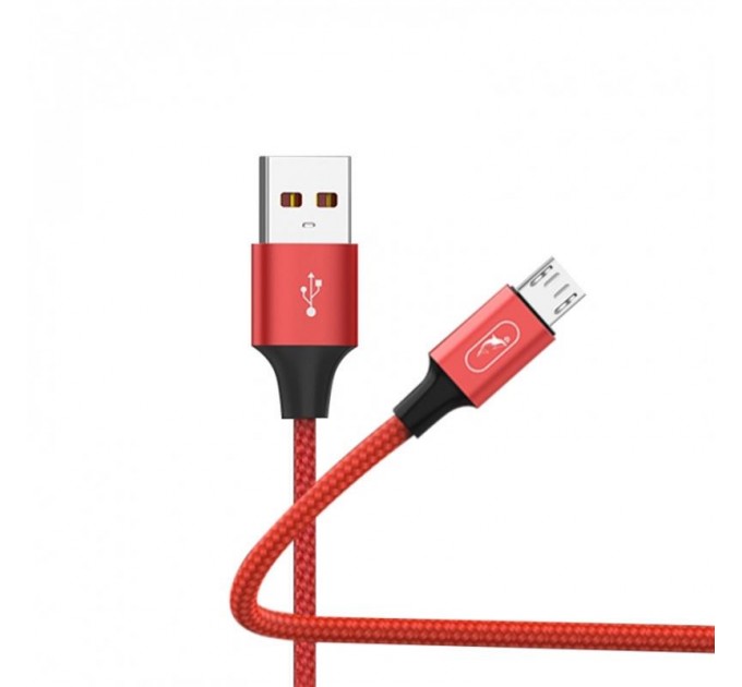 Кабель SkyDolphin S55V Neylon USB - micro USB (M/M), 1 м, Red (SDUSB-000439)