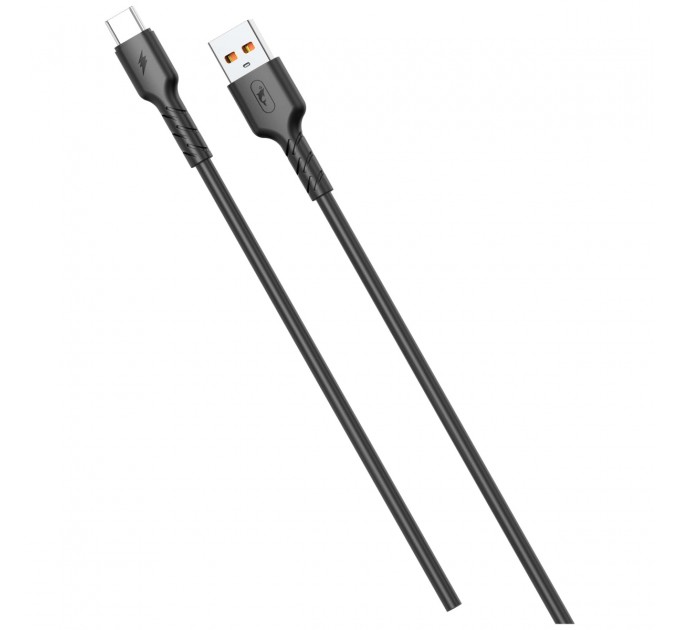 SkyDolphin Кабель SkyDolphin S07T TPE High Elastic Line USB - USB Type-C (M/M), 1 м, Black (SDUSB-000596)