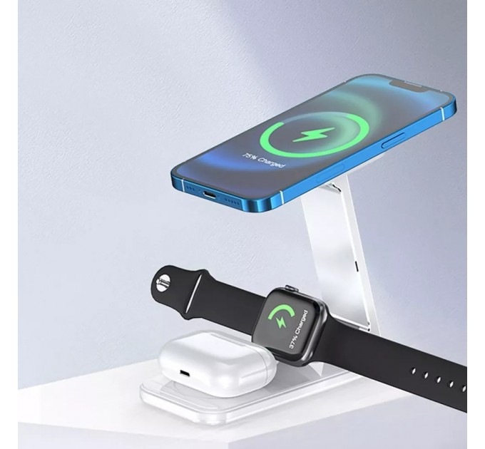 Бездротовий зарядний пристрій Proove Energy Fold 3in1 15W White (WSEF15010002)