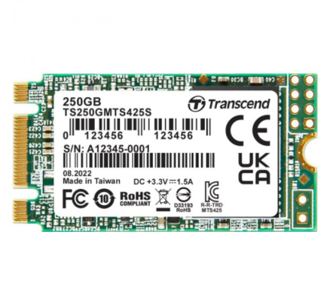 Transcend Накопичувач SSD M.2 2242 250GB Transcend (TS250GMTS425S)