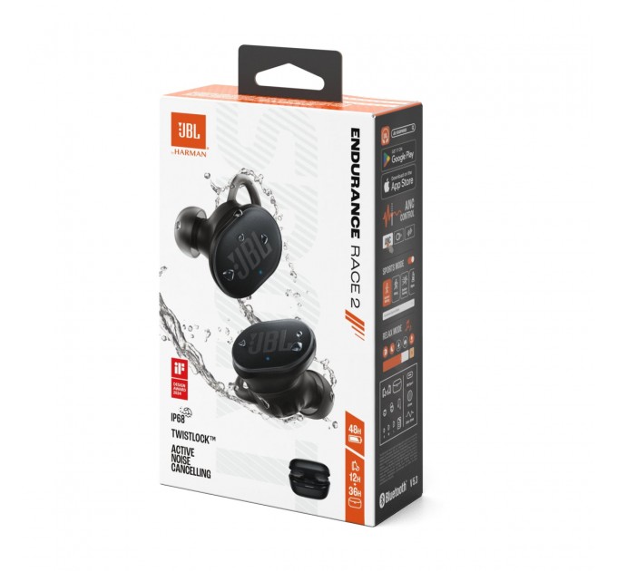 JBL Bluetooth-гарнітура JBL Endurance Race 2 Black (JBLENDURACE2BLK)