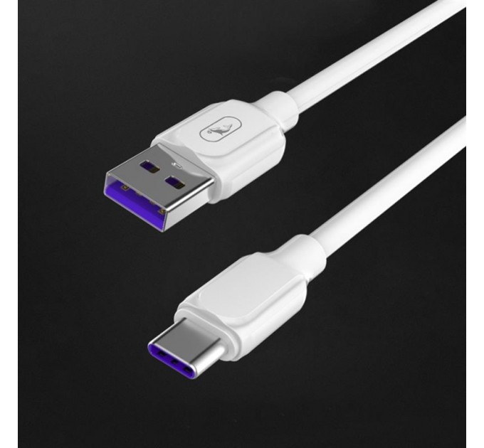 Кабель SkyDolphin S56T Super Fast TPE USB - USB Type-C (M/M), 1 м, White (SDUSB-000572)