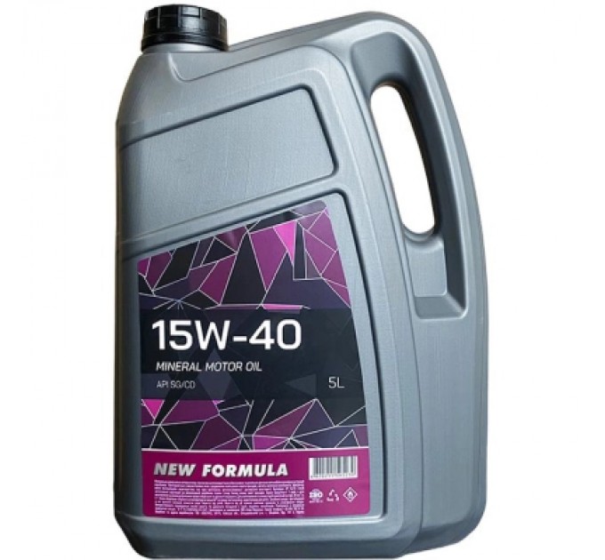 NEW FORMULA Моторна олива NEW FORMULA 15w-40 (SG/CD) кан. 5л ПЕ (4,5кг) (NF196255)