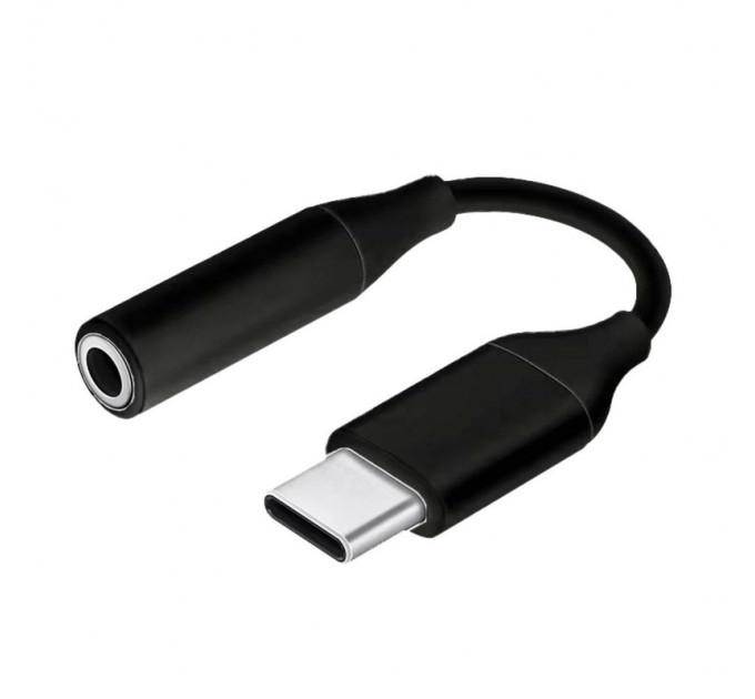 Noname Адаптер 3.5 мм - USB Type-C (F/M), Black (2000997367320)