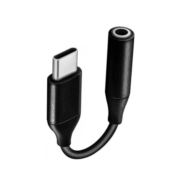Noname Адаптер 3.5 мм - USB Type-C (F/M), Black (2000997367320)