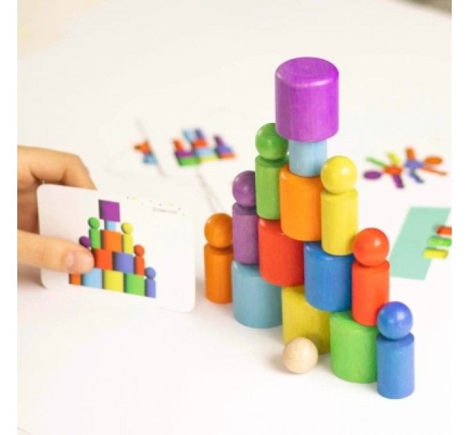 Ігротеко Розвиваюча іграшка Ігротеко Дерев'яний сортер Веселка (900712)