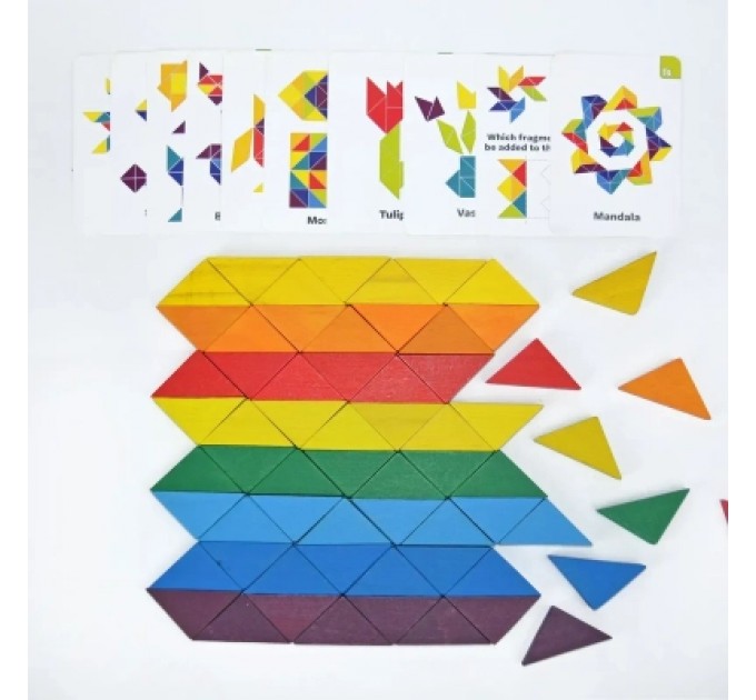 Ігротеко Розвиваюча іграшка Ігротеко Трикутна мозаїка 64 елементів (900194)