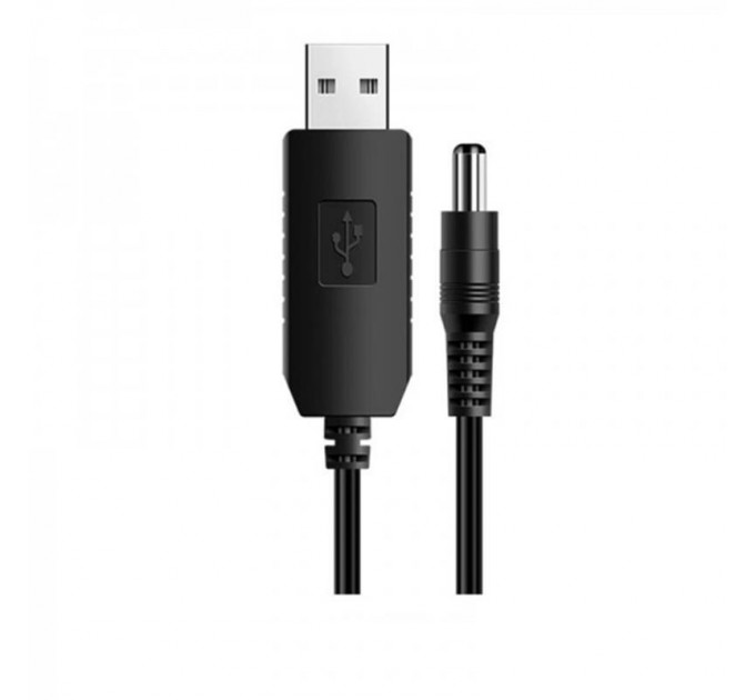 SK Кабель живлення SK USB-DC5.5mmx2.1 12V 1m Black (40002274412095.5x2.1)