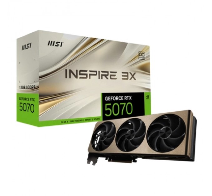 MSI Відеокарта MSI GeForce RTX5070 12Gb INSPIRE 3X OC (RTX 5070 12G INSPIRE 3X OC)
