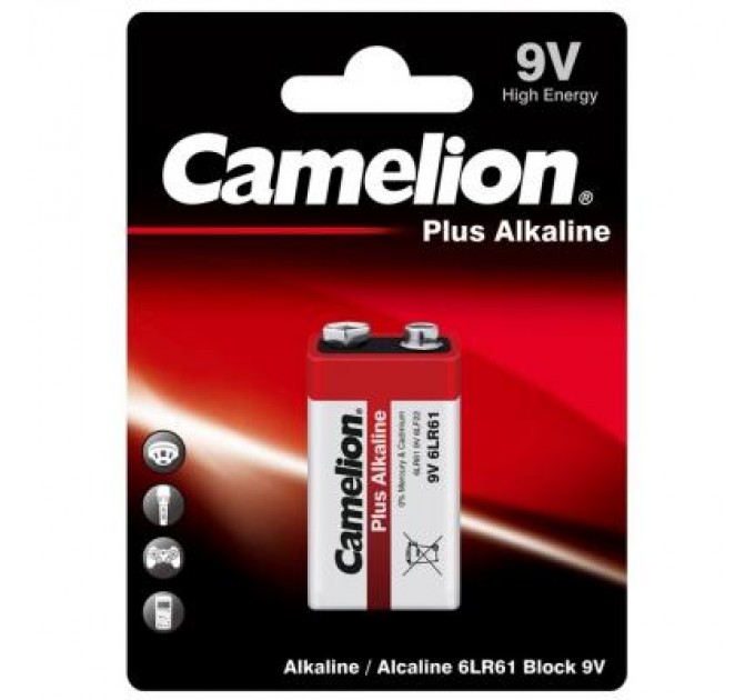 Camelion Батарейка Camelion Крона 6LR61 9V Plus Alkaline * 1 (6LR61-BP1)