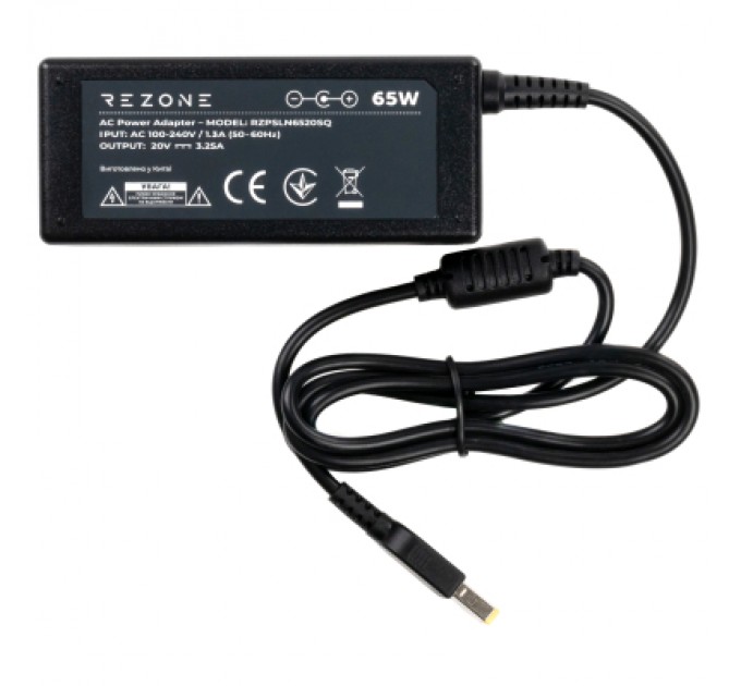 Блок живлення до ноутбуку Rezone Lenovo 65W 20V 3.25А square with pin (RZPSLN6520SQ)