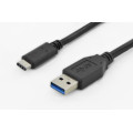 Digitus Дата кабель USB 3.0 Type-C to AM 1.0m Digitus (AK-300136-010-S)