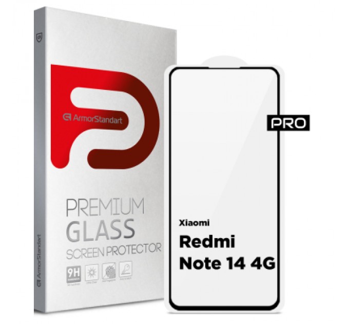 Armorstandart Скло захисне Armorstandart Pro Xiaomi Redmi Note 14 4G Black (ARM79679)