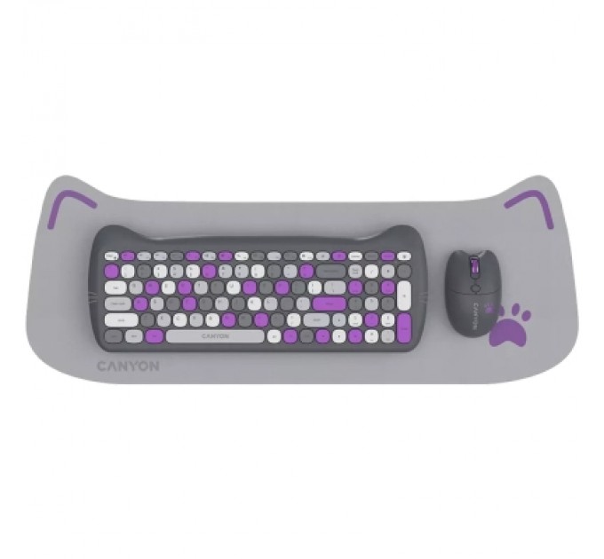Canyon Комплект Canyon HSET-W6 Kitty Edition Wireless UA Violet (CNS-HSETW6VT)