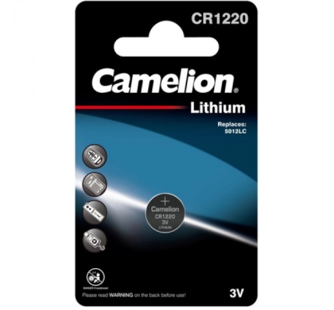 Camelion Батарейка CR 1220 Lithium * 1 Camelion (CR1220-BP1)