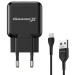 Grand-X Зарядний пристрій Grand-X CH-03UMB (5V/2,1A + DC cable Micro USB) Black (CH-03UMB)