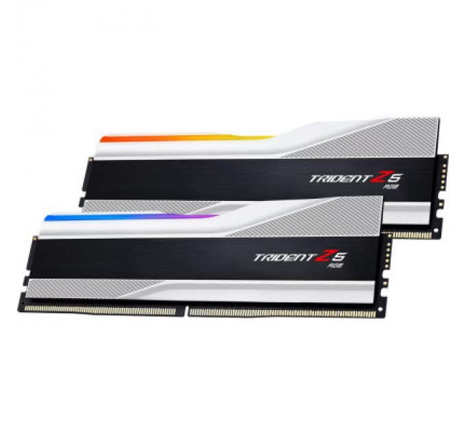 G.Skill Модуль пам'яті для комп'ютера DDR5 32GB (2x16GB) 8000 MHz Trident Z5 RGB Silver G.Skill (F5-8000J3848H16GX2-TZ5RS)