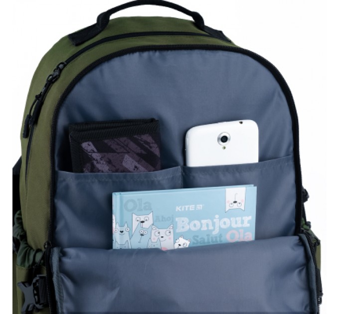 GoPack Рюкзак шкільний GoPack Education Teens 186 хакі (GO25-186L-3)