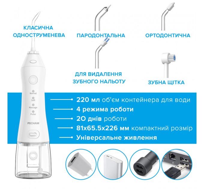 Pecham Іригатор Pecham travel White PC-1581