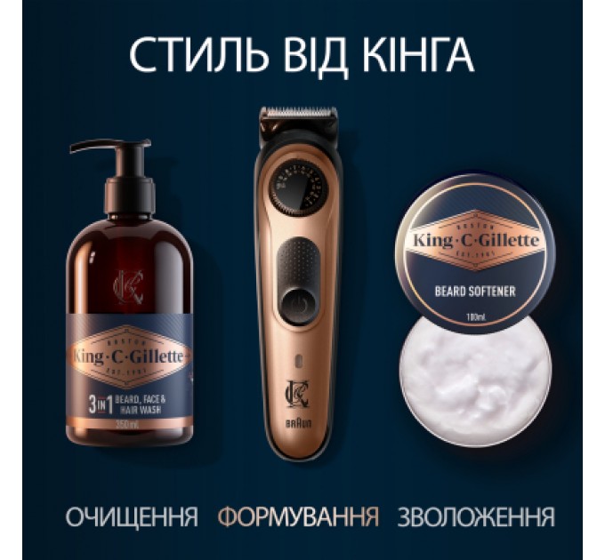 Тример Gillette King C. Beard Trimmer Pro Для бороди (8700216659659)