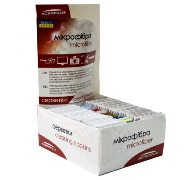 Серветки Acropolis A-90/07 microfiber 19*17см random color, поштучно (A90-07)