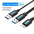 Vention Кабель для принтера Vention 2in1 USB - USB Type-B 3.0 (M/M), 0.5 м, Black (CQPBD)