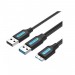 Vention Кабель для принтера Vention 2in1 USB - USB Type-B 3.0 (M/M), 0.5 м, Black (CQPBD)