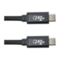 Кабель San Guan USB Type-C - USB Type-C (M/M) PD 240W, 3м, Black (CA914128)