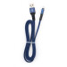 Vinga Дата кабель USB 2.0 AM to Micro 5P 1m flat nylon blue Vinga (VCPDCMFNB1B)