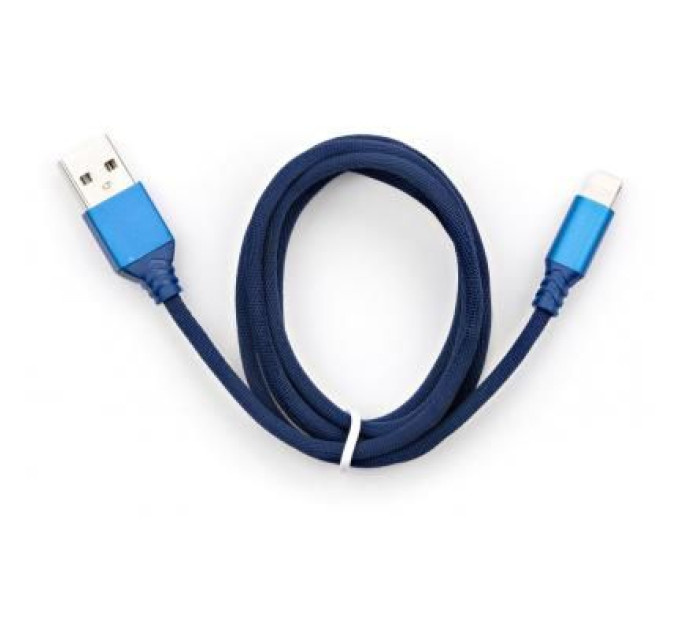 Vinga Дата кабель USB 2.0 AM to Lightning nylon 1m blue Vinga (VCPDCLNB21B)