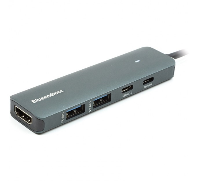 Blueendless Концентратор USB Type-C Blueendless Grey (CA913435)