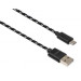 Vinga Дата кабель USB 2.0 AM to Micro 5P 2color nylon 1m black Vinga (VCPDCMBN31BK)