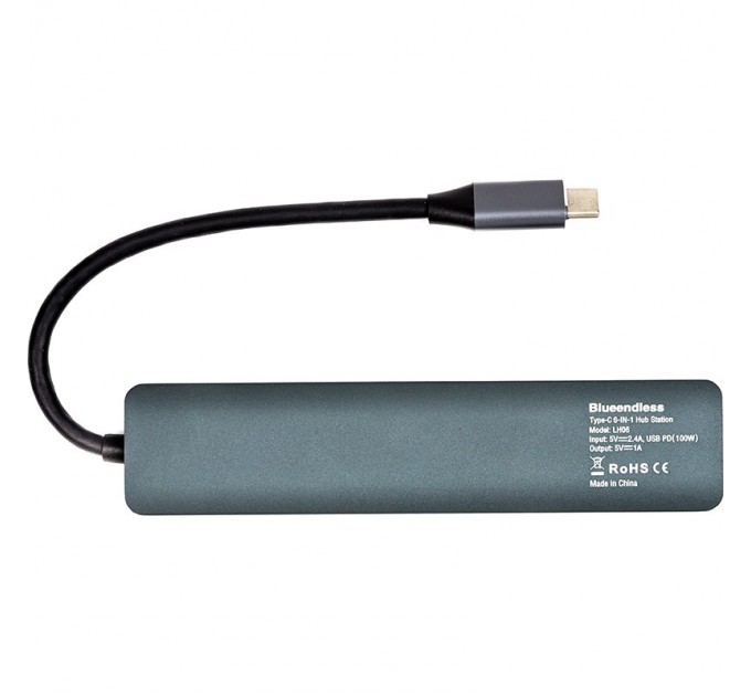 Blueendless Концентратор USB Type-C Blueendless Space Grey (CA913909)