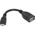 Defender Дата кабель OTG USB 2.0 AF to Micro 5P 0.08m Defender (87300)