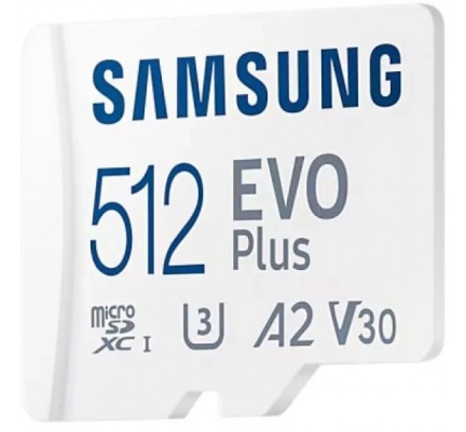 Карта пам'яті Samsung 512 GB microSDXC Class 10 UHS-I U3 V30 A2 EVO Plus+SD Adapte (MB-MC512SA/EU)