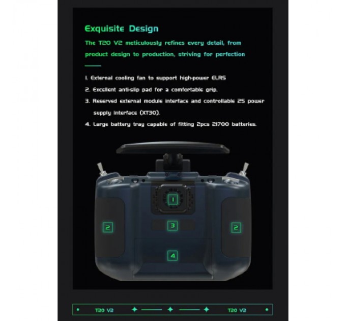 Jumper Пульт управління для дрона Jumper T20 V2 ELRS 915 Hall (C10113)