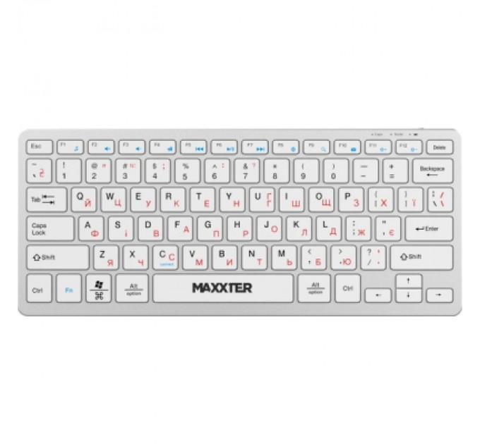 Maxxter Клавіатура Maxxter KBW-C01S-UA Wireless UA White (KBW-C01S-UA)