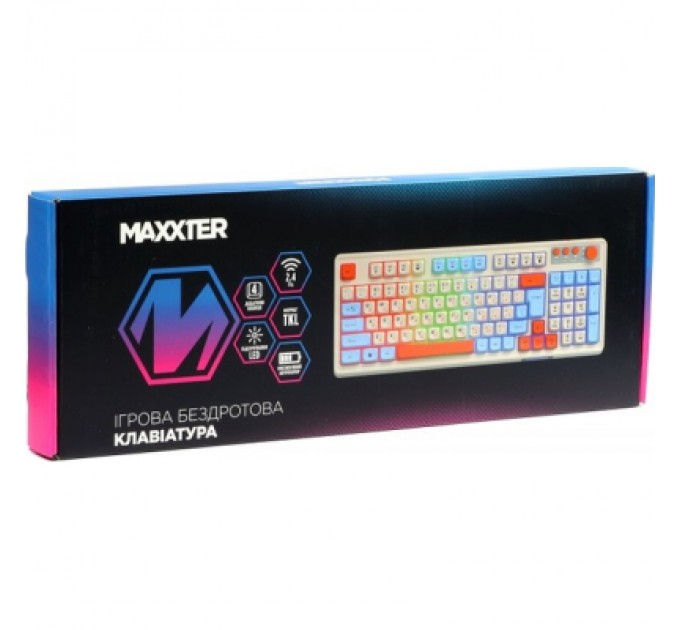 Maxxter Клавіатура Maxxter KBGW-3C01-UA Wireless UA White (KBGW-3C01-UA)