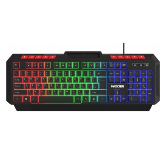 Клавіатура Maxxter KBG-UML-02B-UA USB UA Black (KBG-UML-02B-UA)