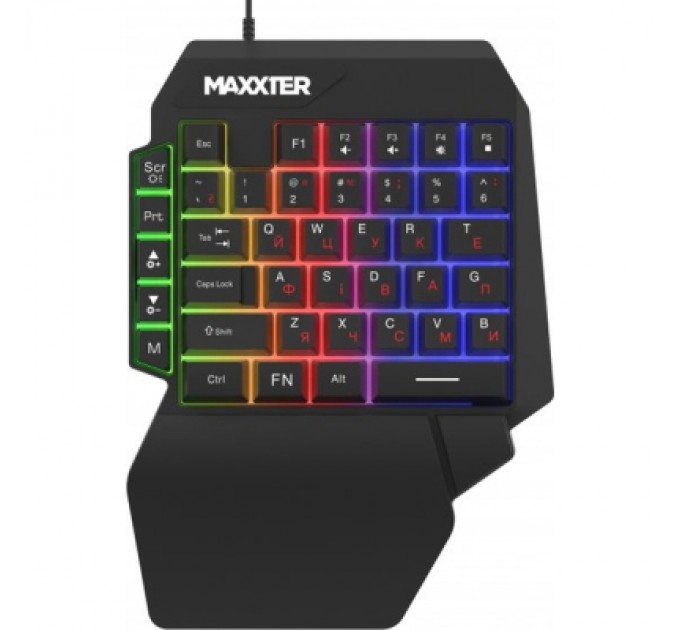 Клавіатура Maxxter KBG-OH-01B-UA USB UA Black (KBG-OH-01B-UA)